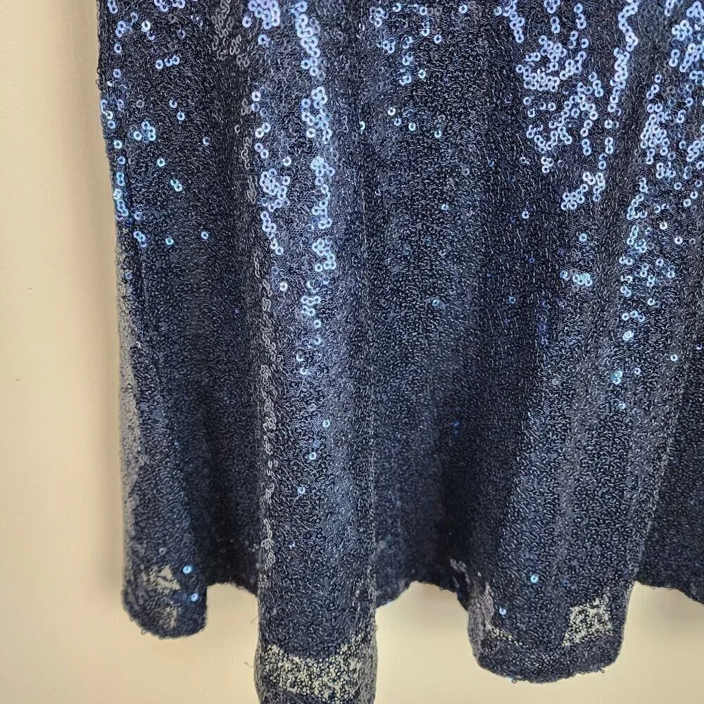 Gap Kids size XL/12 drop waist sequin dress Special occasion Holiday Blue